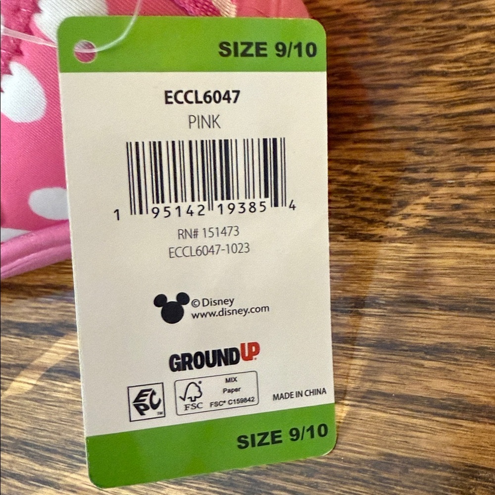 Disney Pink Minnie Mouse Kids water/warm weather shoes, size 9/10, NWTs - Picture 3 of 5